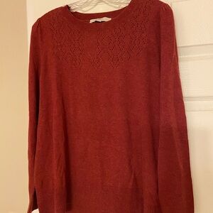 LOFT NWT Brick Red Knit Top